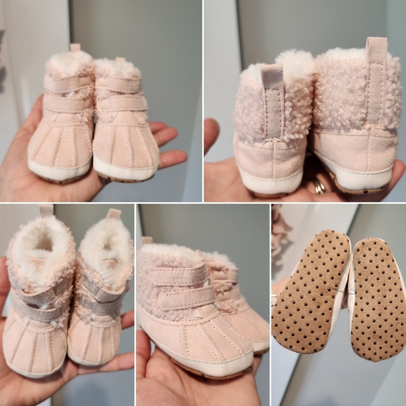 Old Navy Other - Old Navy 3-6m Pink Baby Girl Booties/Boots